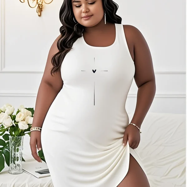 Plus size White Dress