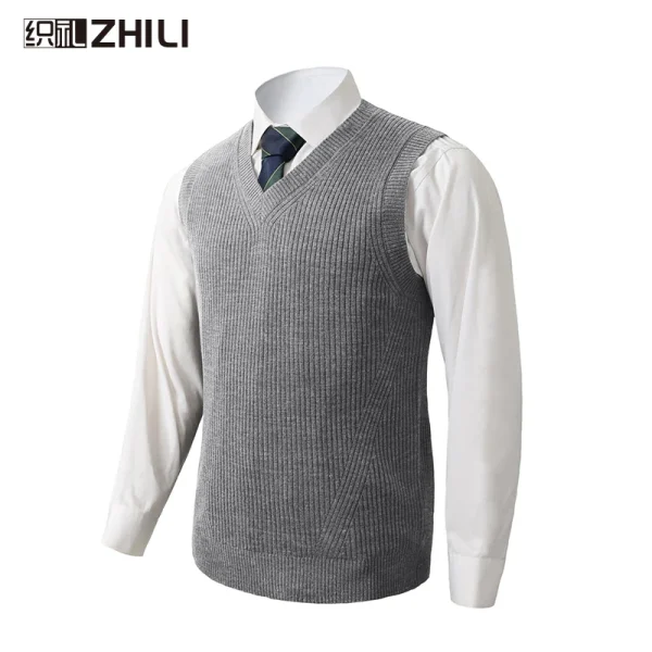 Men's V-Neck Knitted Vests